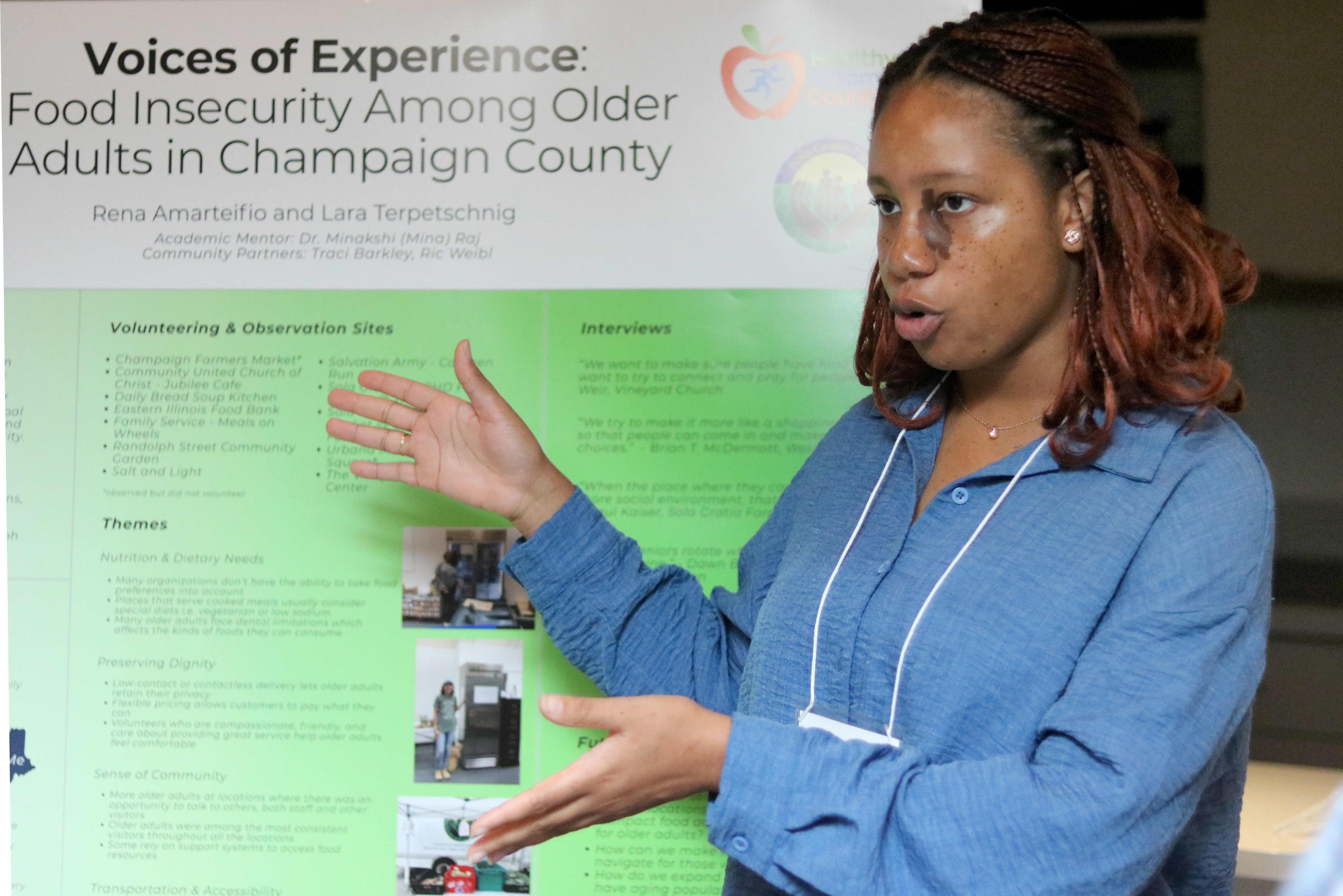 Rena Amarteifio presents her summer research poster