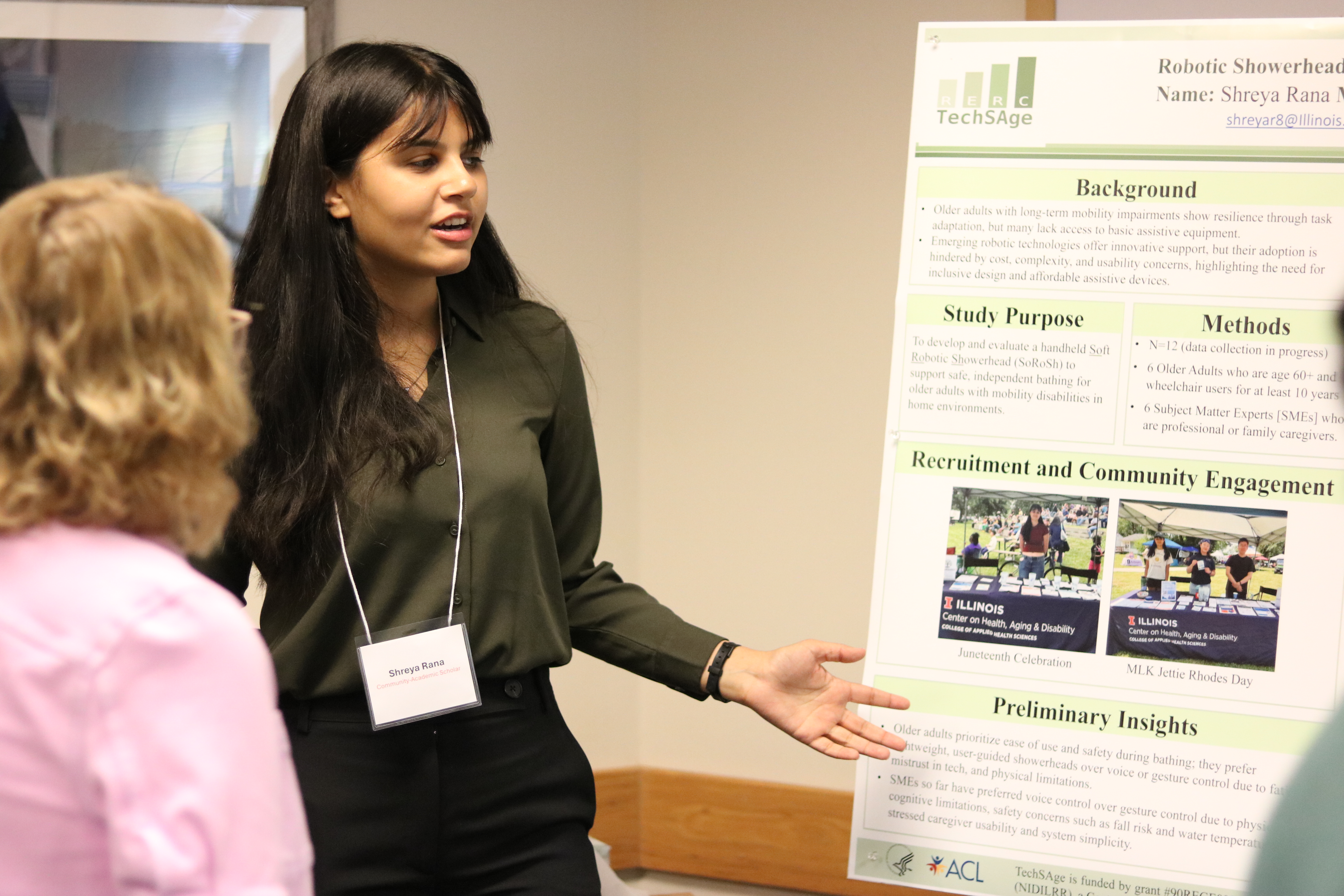 Shreya Rana presenting her poster on &amp;amp;quot;Smart Support Systems: Evaluating Robotic Assistance for Aging Populations&amp;amp;quot;