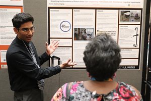 Adam Syed presents at the 2023 Community-Academic Scholars Poster Session &amp;amp;amp;amp;amp;amp; Celebration.