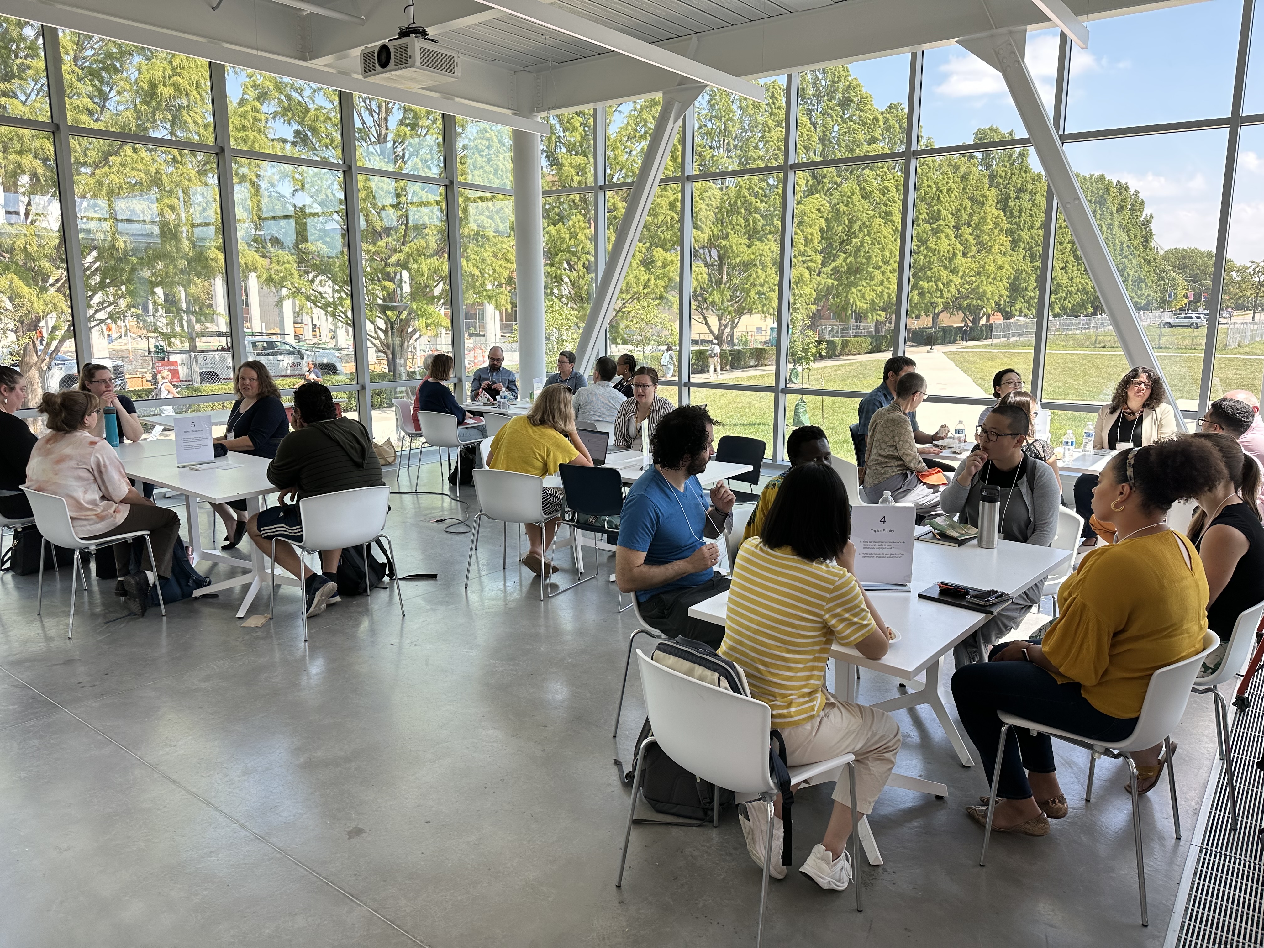 Attendees gather during the Community-Engaged Research Series Networking Luncheon