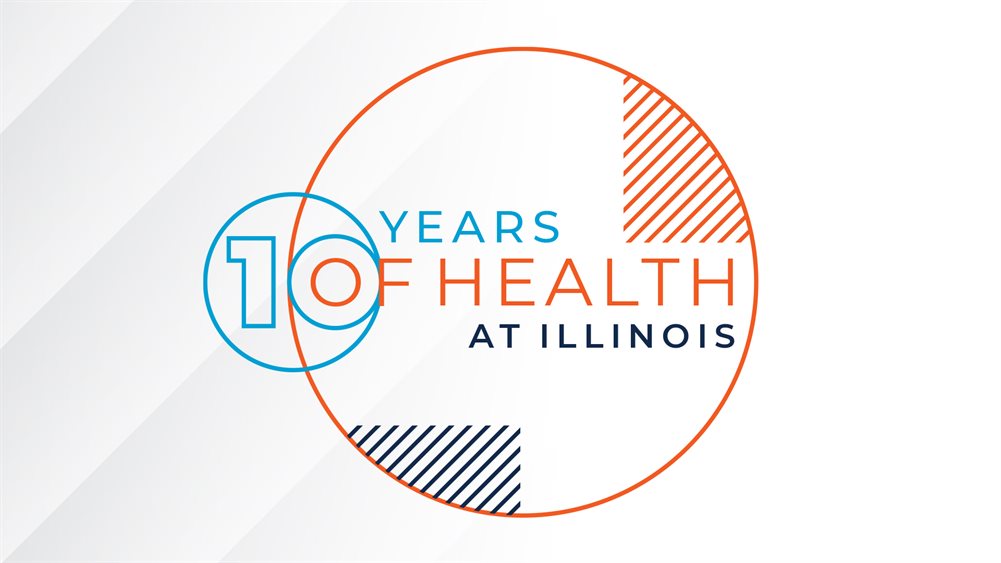 wordmark: 10 Years of Health at Illinois