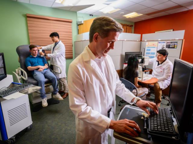 Stephen Boppart in doctor's office of the future